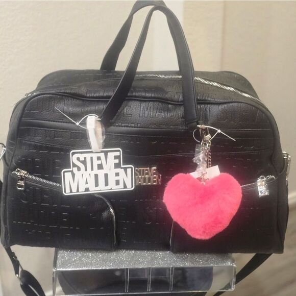 Steve Madden BZiva Logo Weekender- Black - Picture 4 of 10